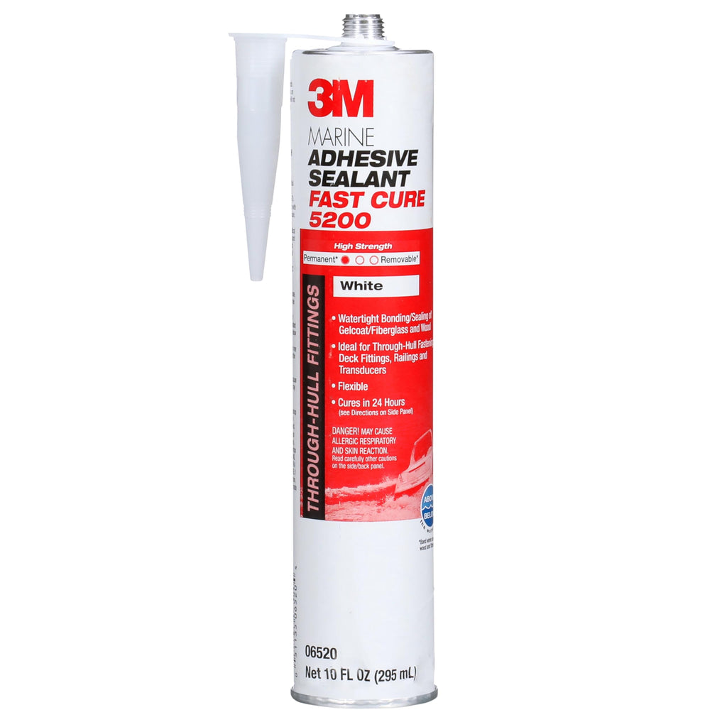 3M Marine Adhesive Sealant 5200 Fast Cure, White - Available in 3 oz Tube to 10 fl oz Cartridge