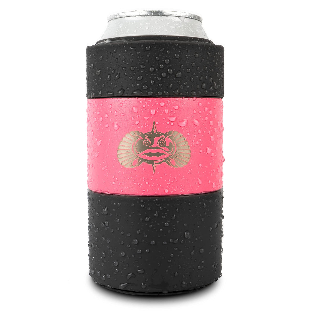 Toadfish Non-Tipping Suction Cup Can Cooler - Stainless Steel Vacuum Insulated, 12 oz - Available in White or Pink