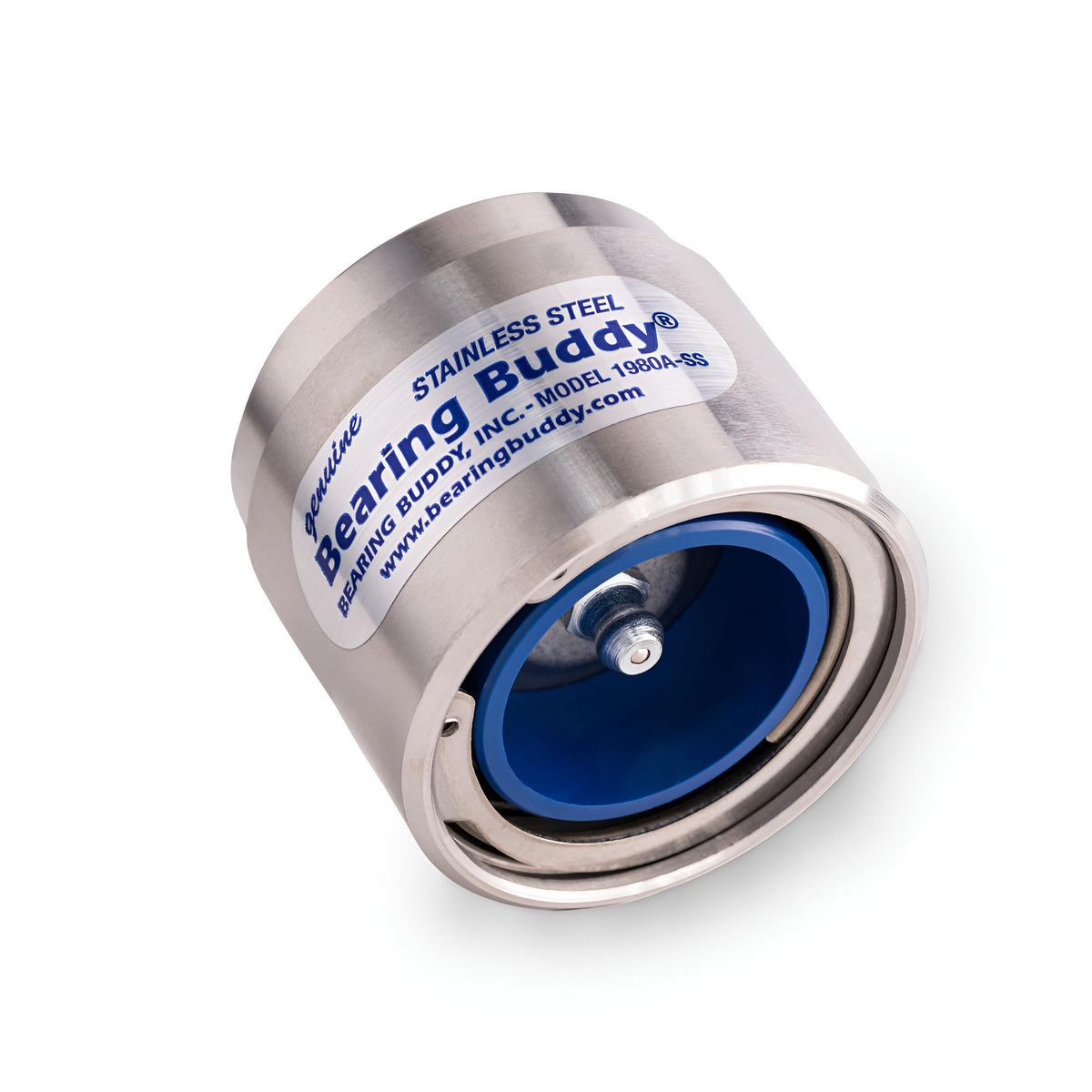 Bearing Buddy 42204 Stainless Steel Bearing Protector, 1.980 Inch Hub Diameter, Blue Grease Indicator