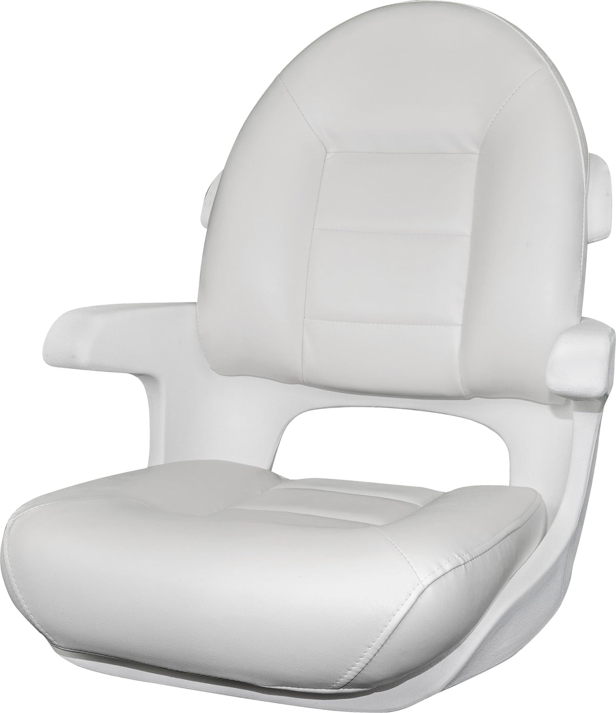 Tempress Elite High Back Helm Seat, White Marine Vinyl, Model 57010