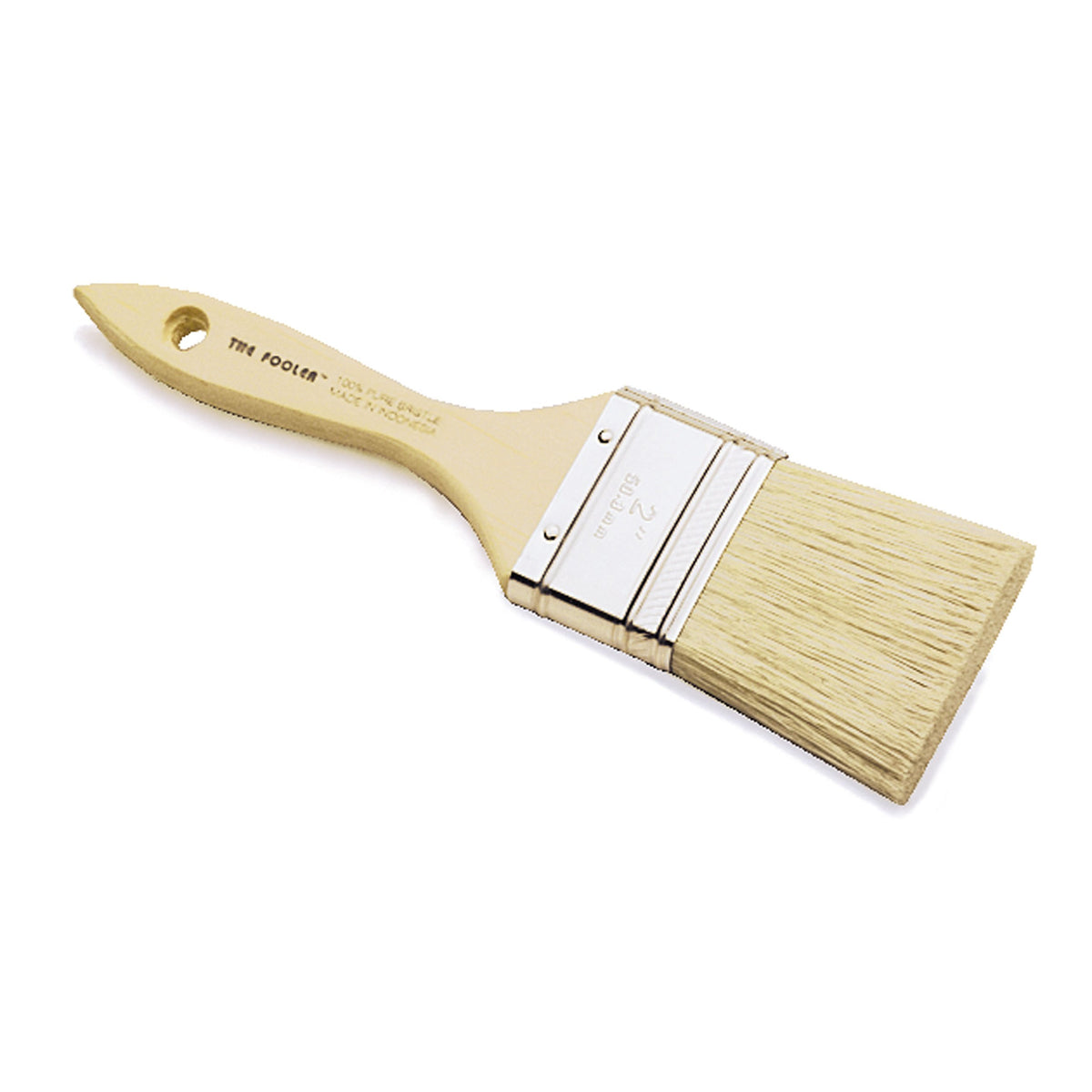 Redtree Industries 10002 The Fooler 2 Inch Double Thick Disposable Paint Brush, White Bristle, Wood Handle