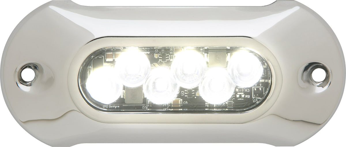 Attwood Lightarmor 65UW06W-7 6-LED Underwater Light, 1,350 Lumen Intense White, 12/24 Volt DC