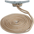 Sea-Dog Double Braided Nylon Dock Line, 3/4 Inch x 25 Feet, Gold/White with 18 Inch Spliced Eye