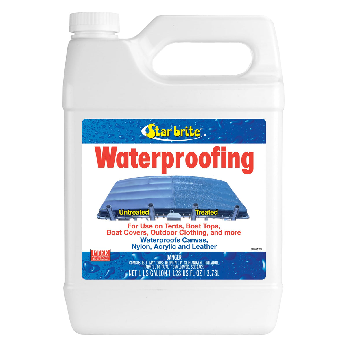Star brite Fabric Waterproofer with Stain Repellent and UV Protection - 1 Gallon (081900N)