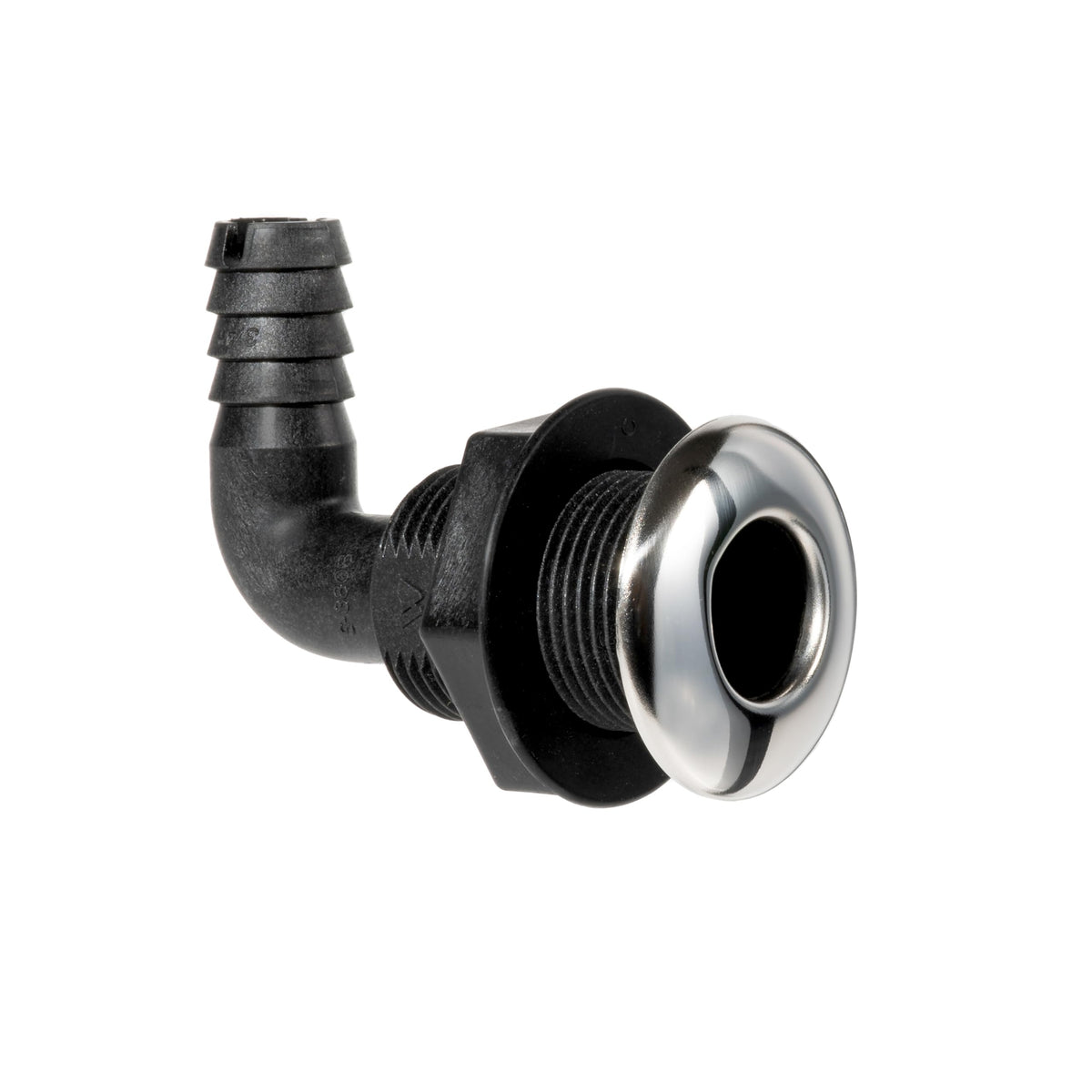 Whitecap Industries S-3808C 90 Degree Stainless Steel Thru-Hull Fitting with Barb, 3/4 Inch