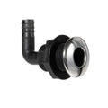 Whitecap Industries 90 Degree Thru-Hull Fitting with Barb, 5/8 Inch Hose, 316 Stainless Steel and Nylon, S-3807C