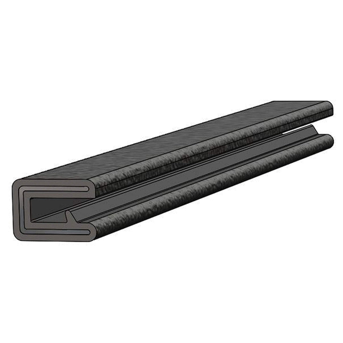 TACO Marine Flex Trim V30-1312B25-1, 5/8 Inch x 25 Feet, Black PVC Trim with 3/8 Inch Opening