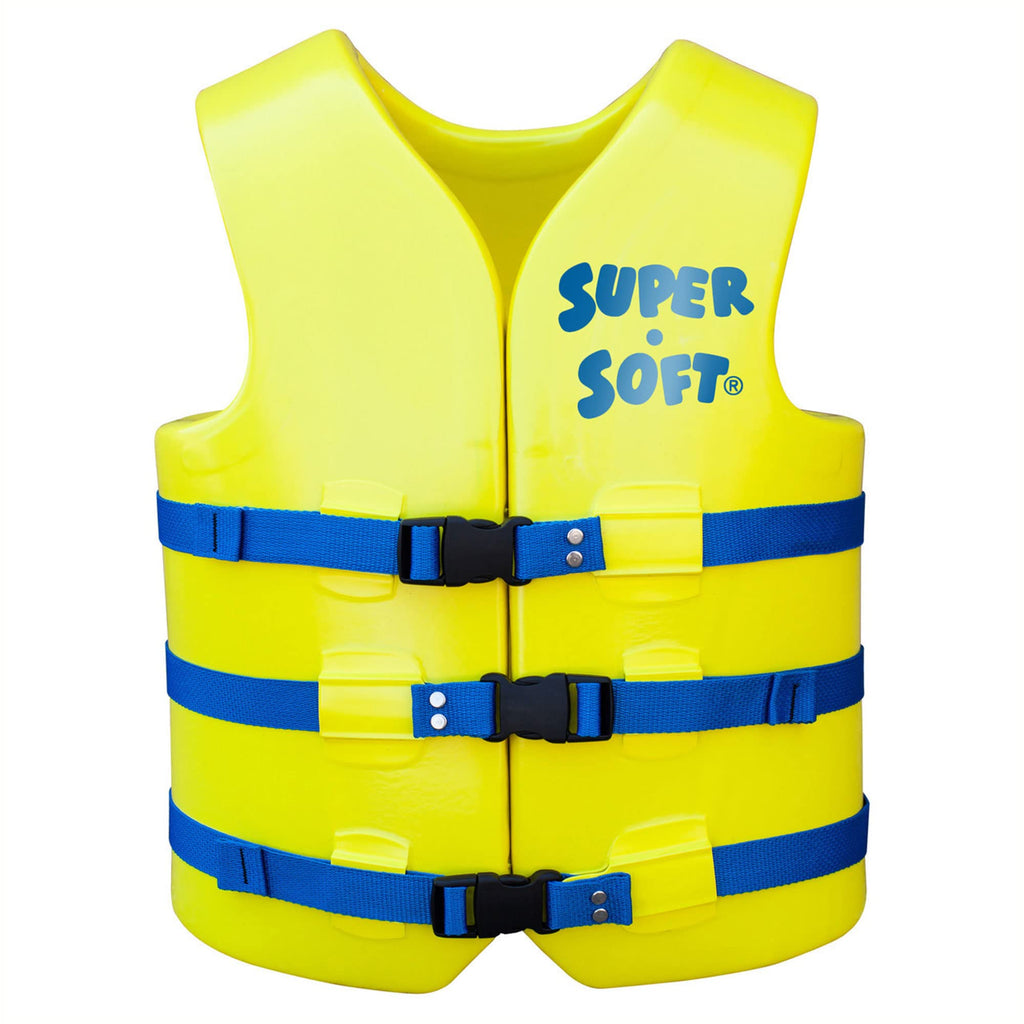 Texas Recreation Super Soft Adult Life Vest, Type III USCG PFD, Yellow - Available in Medium to X-Large