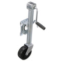 Attwood 11127-4 Fold-Up Trailer Jack, 1,000-Pound Capacity, 10-Inch Travel, 24-Inch Lift, Single Wheel