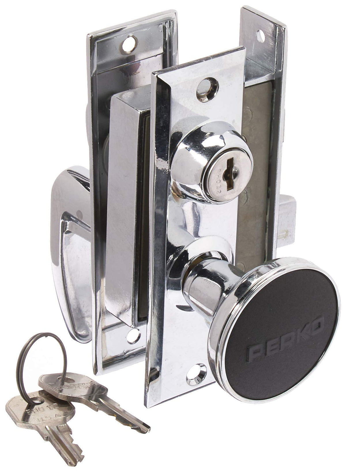 Perko 0927DP0CHR Mortise Lock Set with Bolt, Chrome, Fits Doors 1 to 1-3/8 Inch Thick