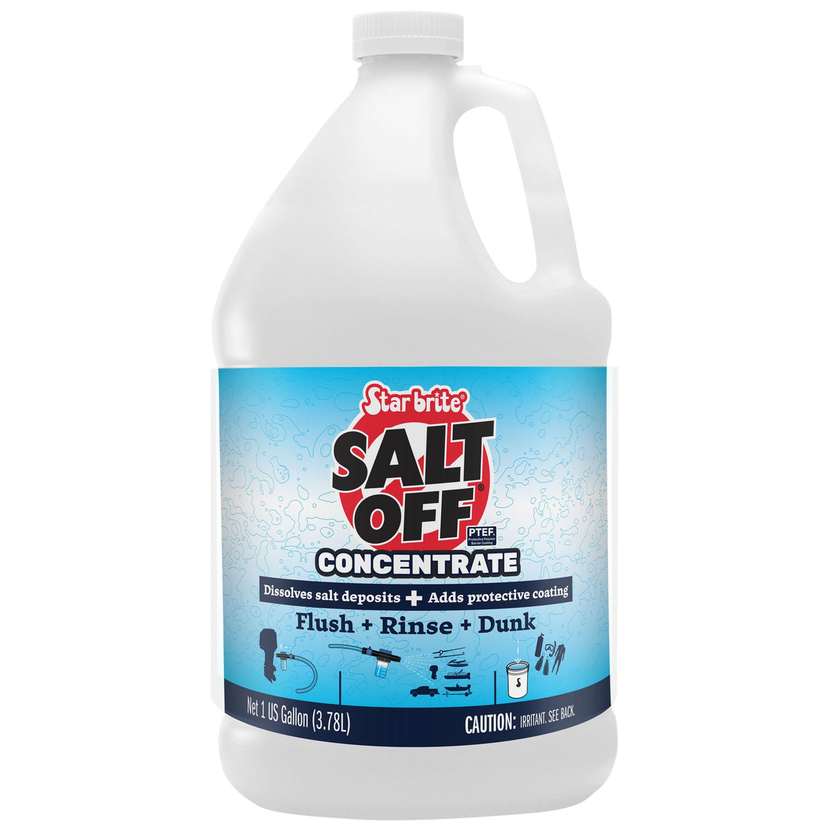 Star brite Salt Off Concentrate with PTEF, 1 Gallon Marine Salt Remover and Engine Flush