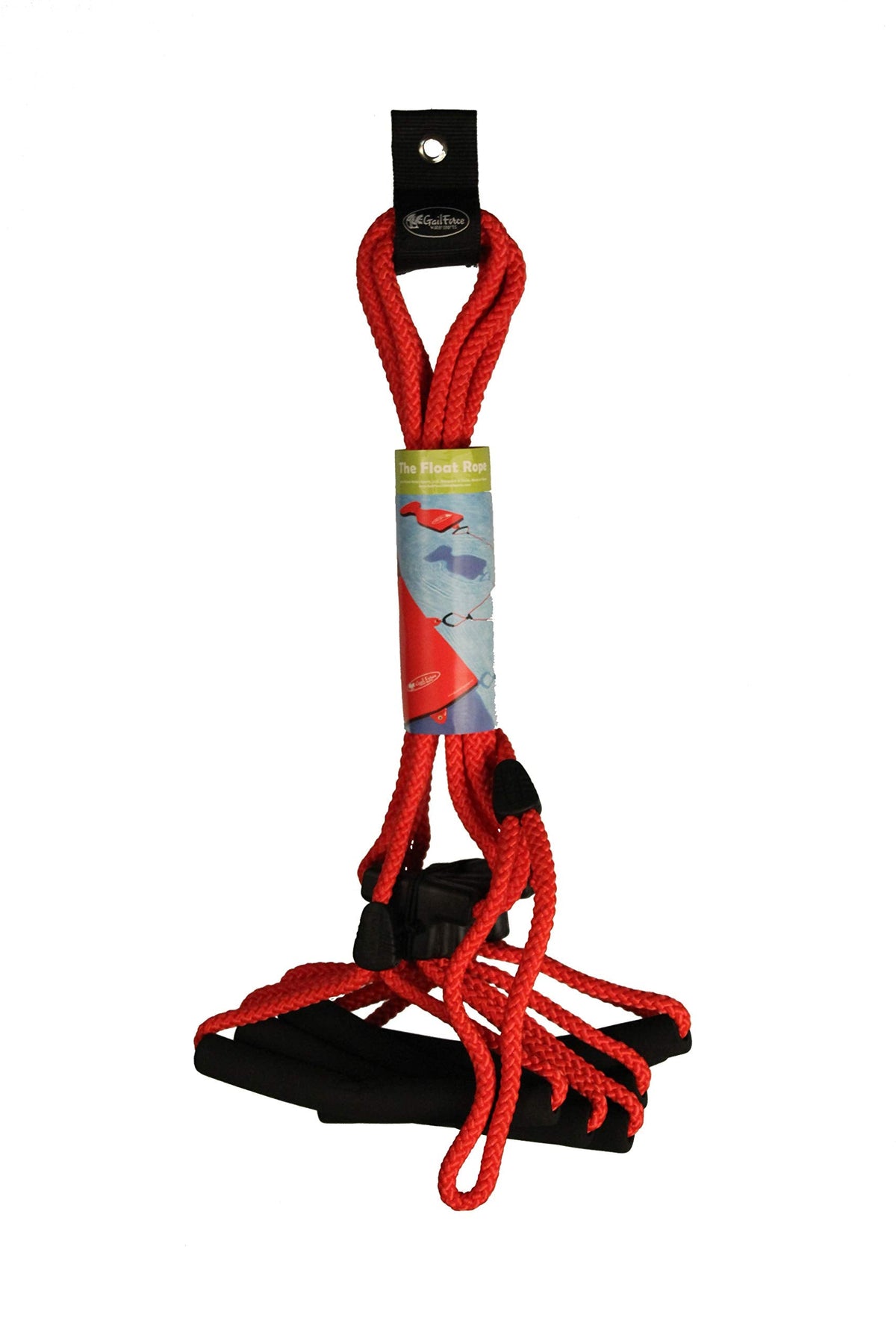 Gail Force Water Sports Float Rope - Floating Tow & Swim Connector Rope with 6 Foam Handles, 35 Foot, Available in Navy, Red, or Yellow