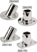 Sea-Dog 286160-1 Rectangular Base Rail Fitting, 60-Degree, 7/8 Inch Tube