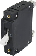 Blue Sea Systems 7246 Single Pole AC/DC Toggle Circuit Breaker, 60 Amp, White