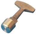 Sea-Dog Garboard Drain T-Handle Plug 520047-1, 3/4 Inch NPT, Die Cast Bronze, Replaces 520046-1