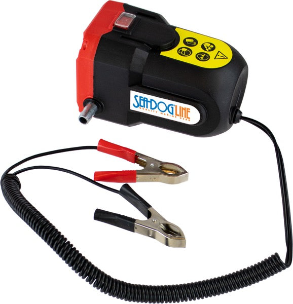 Sea-Dog Premium Electric Oil Change Pump 501072-3, 12V Portable Pump for Outboard and Sterndrive Dipstick Oil Changes