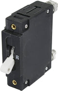 Blue Sea Systems 7353 C-Series Single Pole 20 Amp AC/DC Magnetic Hydraulic Circuit Breaker, White