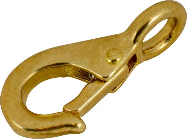 Sea-Dog Fast Eye Boat Snap #2, 3-3/16 Inch Sand Cast Brass, Spring-Loaded Latch