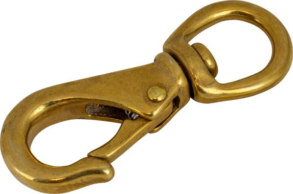Sea-Dog Swivel Eye Boat Snap 139133-1, Size 3, Brass, 4-1/2 Inch Overall Length