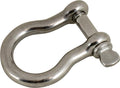 Sea-Dog 316 Stainless Steel Bow Shackle, 1/4 Inch Pin, Screw Pin Anchor Shackle 147056-1