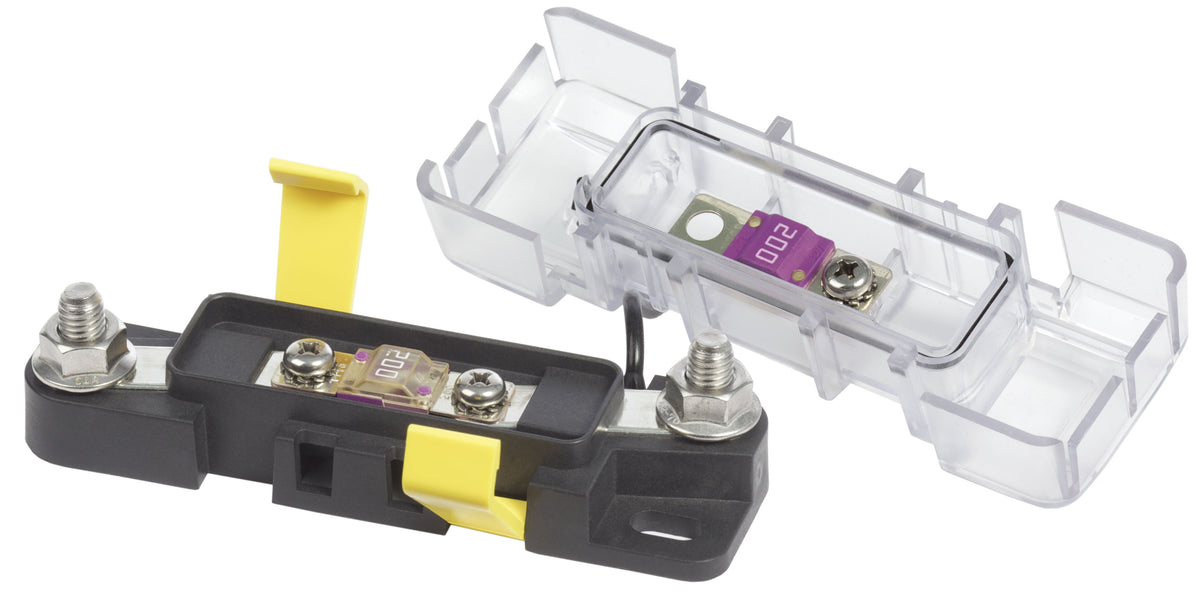 Blue Sea Systems 7720 MAXI Fuse Block, 32 Volt DC Ignition-Protected Marine Fuse Block with Sealed Cover