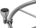 Sea-Dog Stainless Steel 3-Spoke Steering Wheel with Knob, 15-1/2 Inch, 25 Degree Dish, Fits 3/4 Inch Tapered Shafts
