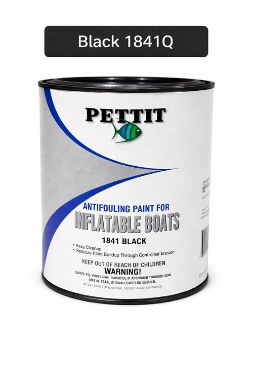 Pettit Paint Inflatable Boat Antifouling Paint, Black, Quart