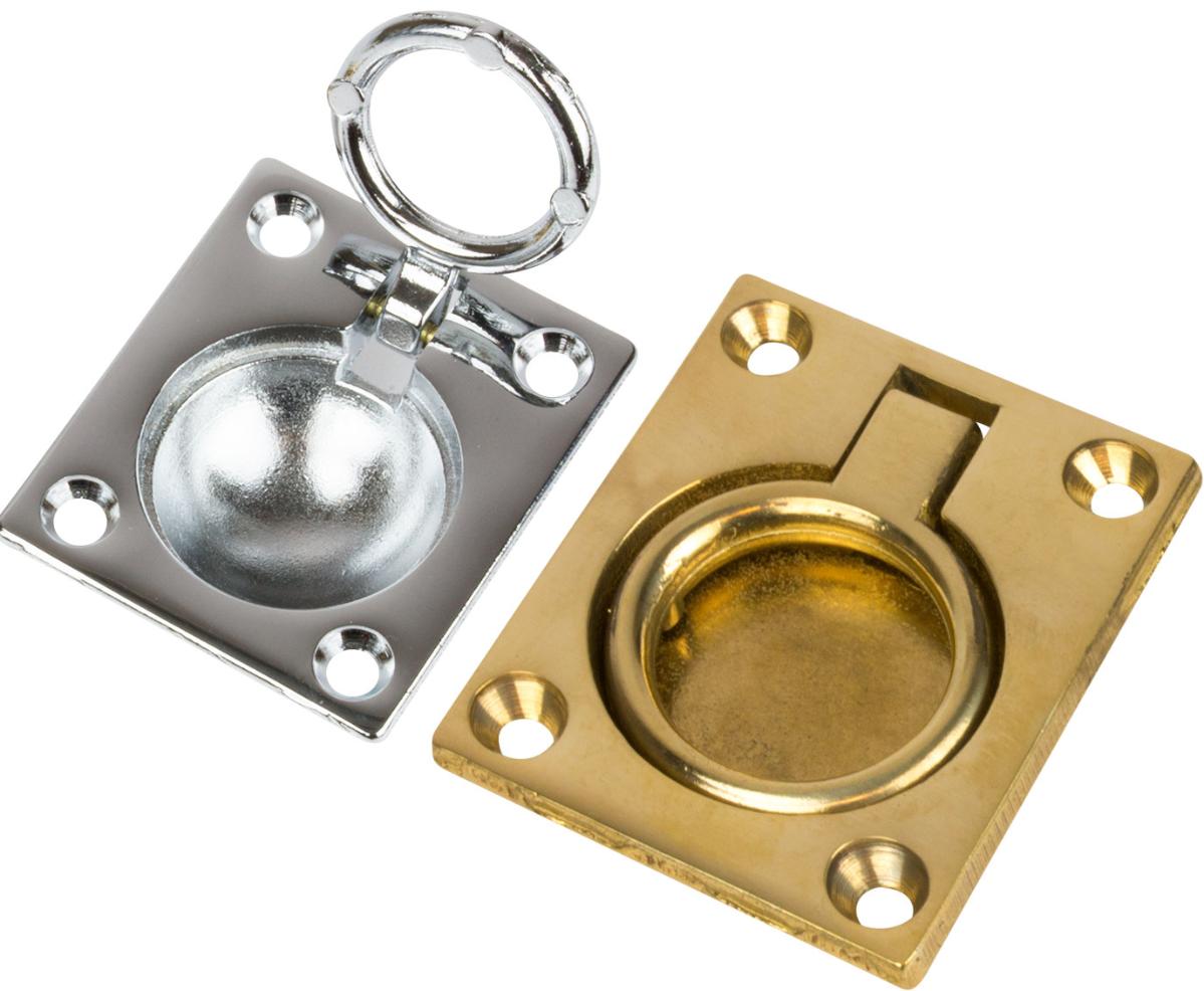Sea-Dog 222400-1 Chrome Ring Pull, 1-3/4 Inch Cast Brass Hatch Handle