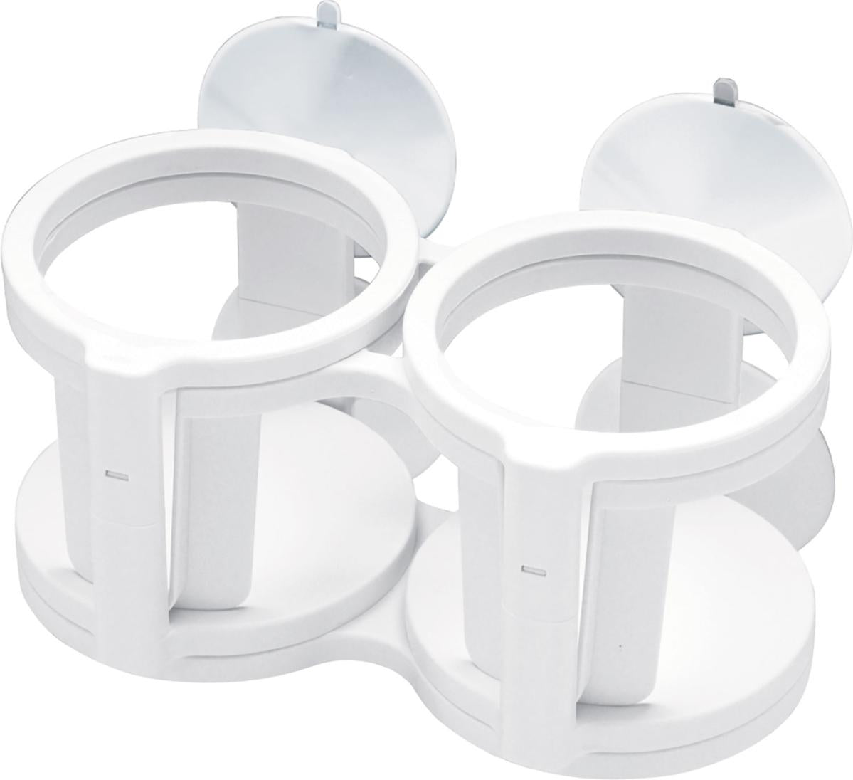 Sea-Dog Dual/Quad Drink Holder with Suction Cups, White Injection Molded Nylon, 588520-1