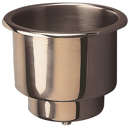 Sea-Dog 588065 Stainless Steel Flush Mount Combo Drink Holder with Drain Fitting