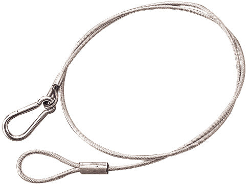 Sea-Dog Outboard Motor Safety Cable, 4 Feet 2 Inches, Vinyl Coated Steel Wire with Snap Hook, 371599-1
