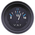 Sierra 68408P Eclipse 2 Inch Voltmeter, 8-18 VDC, Universal Fit for Outboards, Stern Drives and Gasoline Inboards
