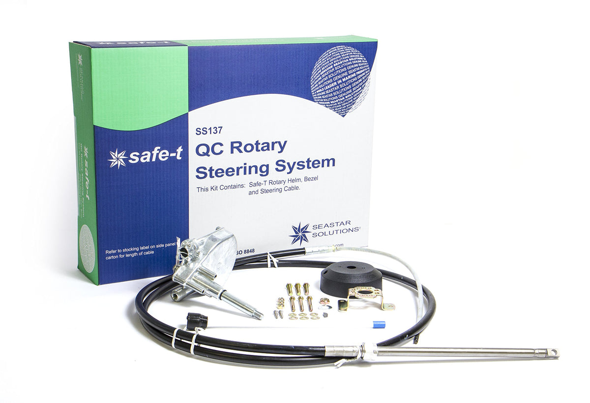 SeaStar Safe-T QC Steering Kit SS13711, 11 Foot Quick Connect Cable, OEM Equivalent TELSS13711