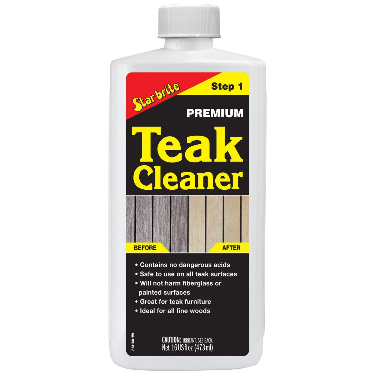 Star brite Premium Teak Cleaner Step 1, 32 oz Teak Wood Cleaner for Boat Decks and Furniture