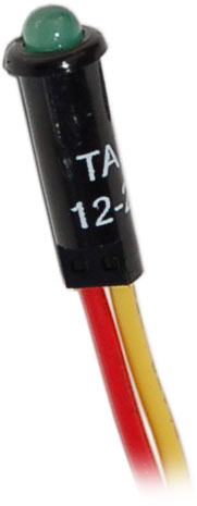 Blue Sea Systems 8172 Green LED Indicator Light, 12/24V DC, for Traditional Metal Circuit Breaker Panels