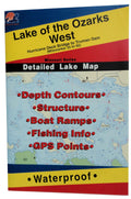 Fishing Hot Spots Lake of the Ozarks West Missouri Waterproof Fishing Map L158