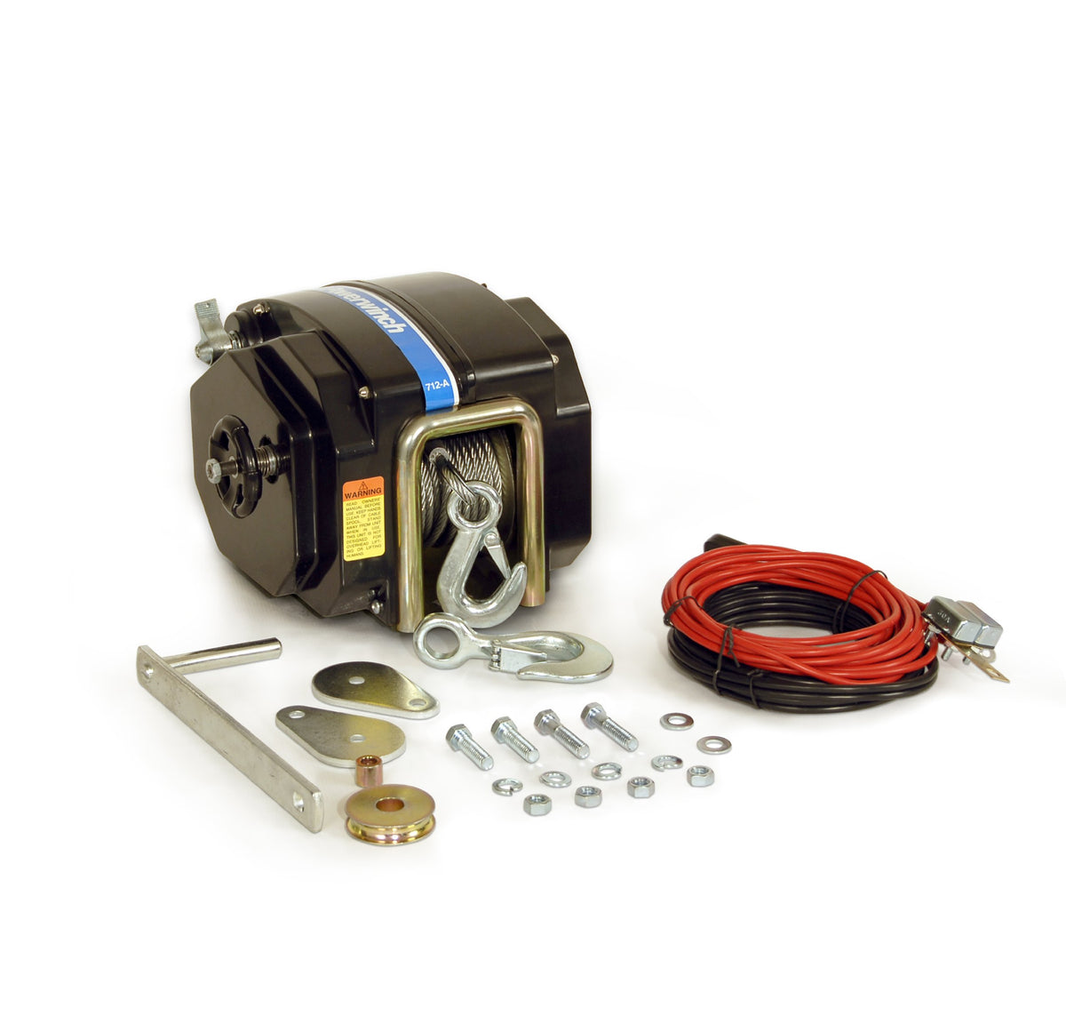 Powerwinch 77712 Electric Trailer Winch, 7500 lb Capacity, 40 ft x 7/32 in Cable