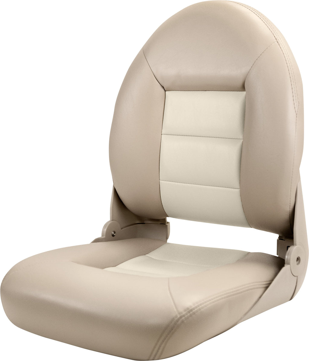 Tempress Navistyle Hi-Back Folding Boat Seat - Tan/Sand or White
