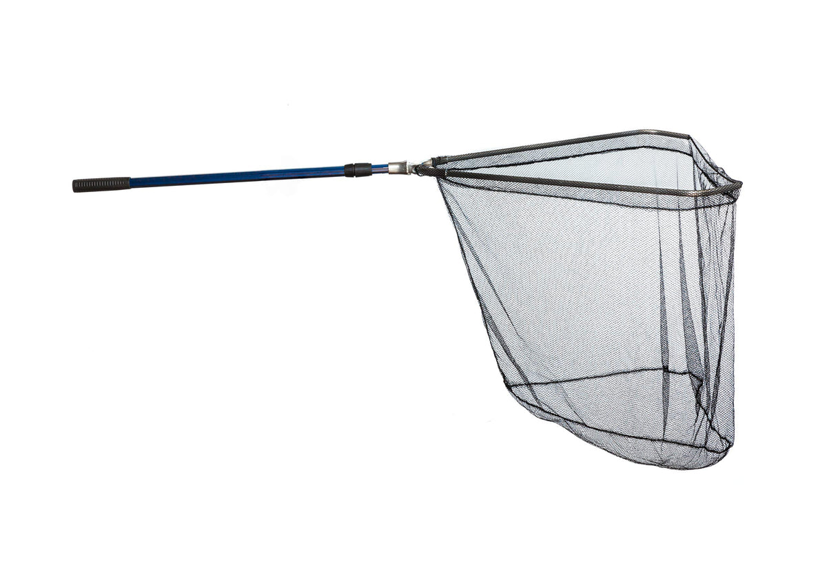 Attwood Large Fold-N-Stow Folding Fishing Net 12774-2, Knot-Free Netting, Extends to 81 Inches
