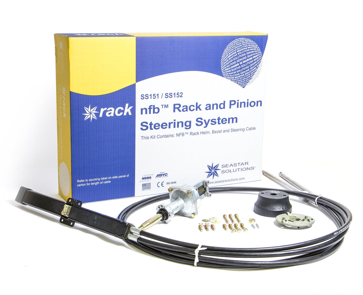 SeaStar SS15213 NFB Pro Rack Steering Kit, Dual Cable, 13 Feet, Back Mount