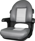 Tempress 57017 Elite High Back Helm Seat - Charcoal/Gray, Universal Fit Boat Seat