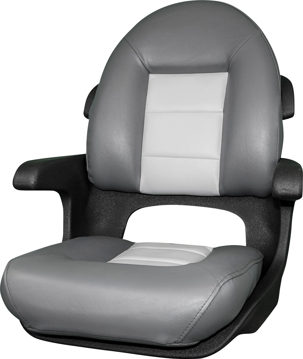 Tempress 57017 Elite High Back Helm Seat - Charcoal/Gray, Universal Fit Boat Seat