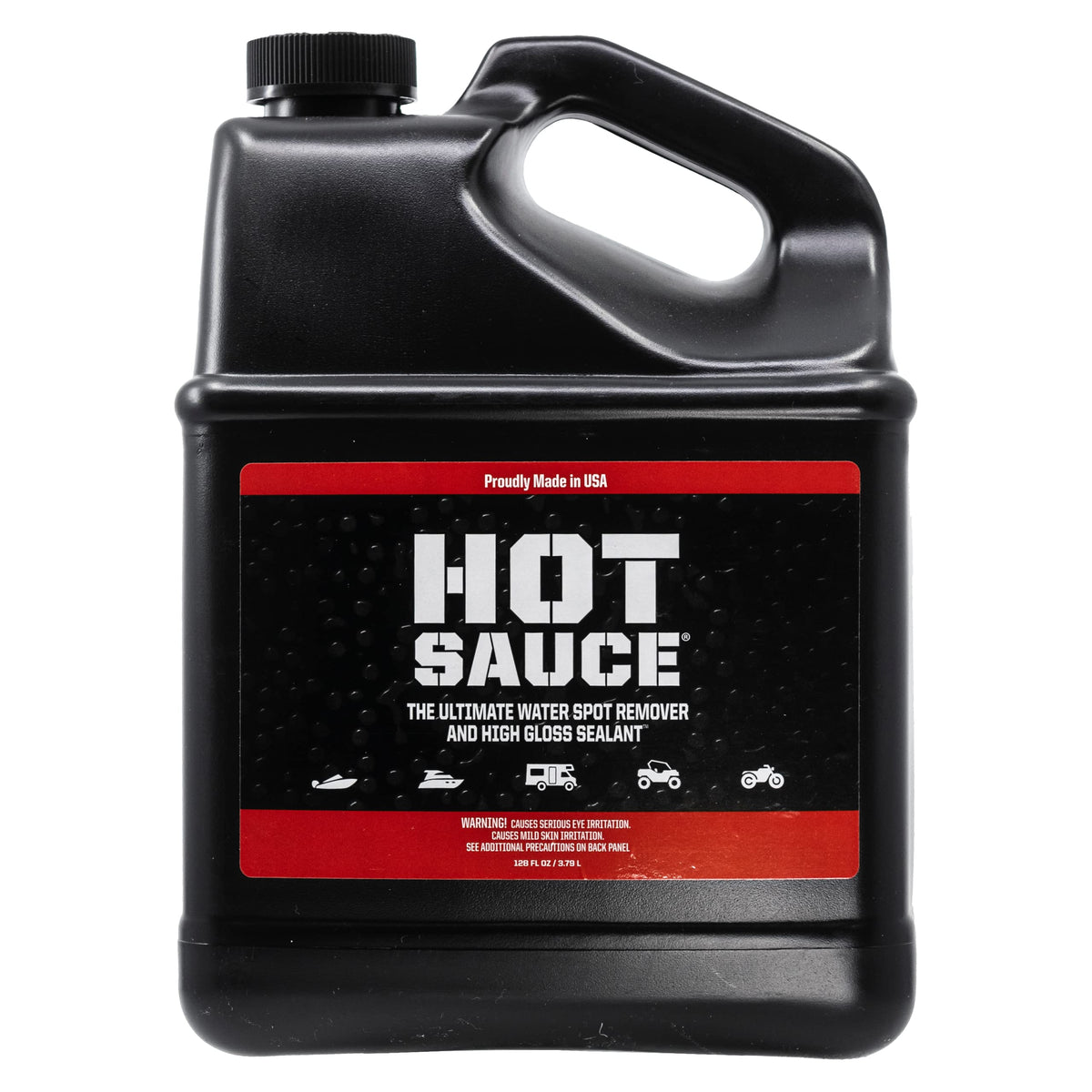 Boat Bling Hot Sauce Hard Water Spot Remover with Wax Sealant - Available in 32 oz Spray to 128 oz Gallon Refill
