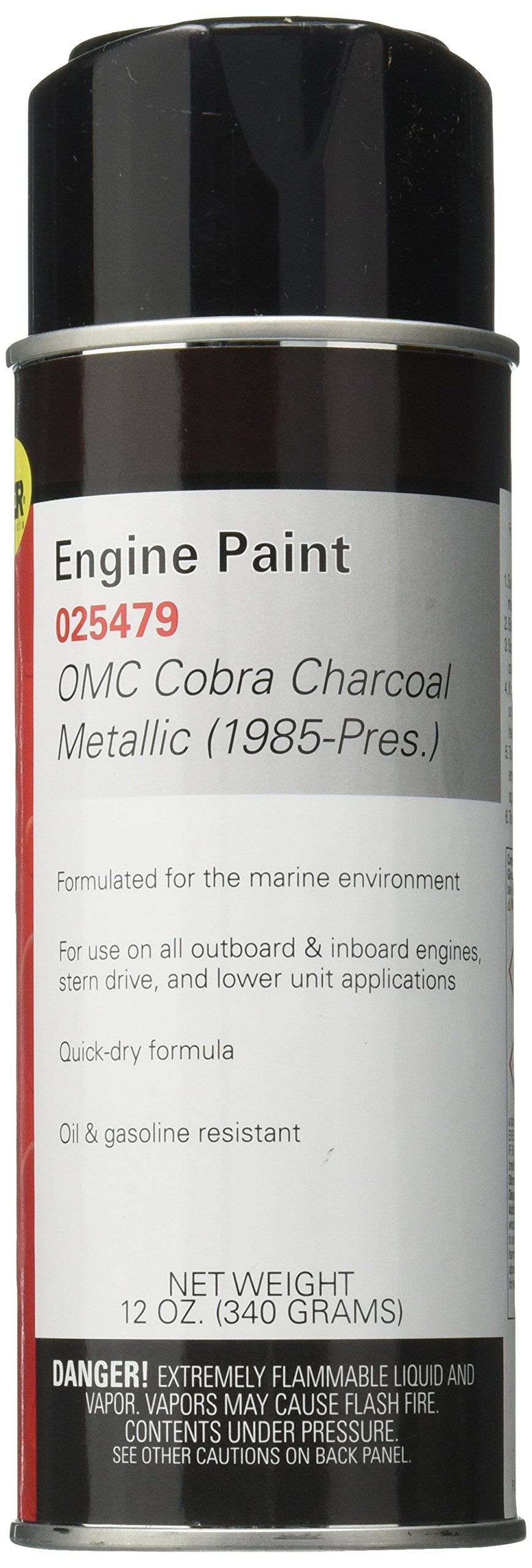 Moeller 025479 EP OMC Charcoal Metallic Engine Paint, 12 oz Aerosol