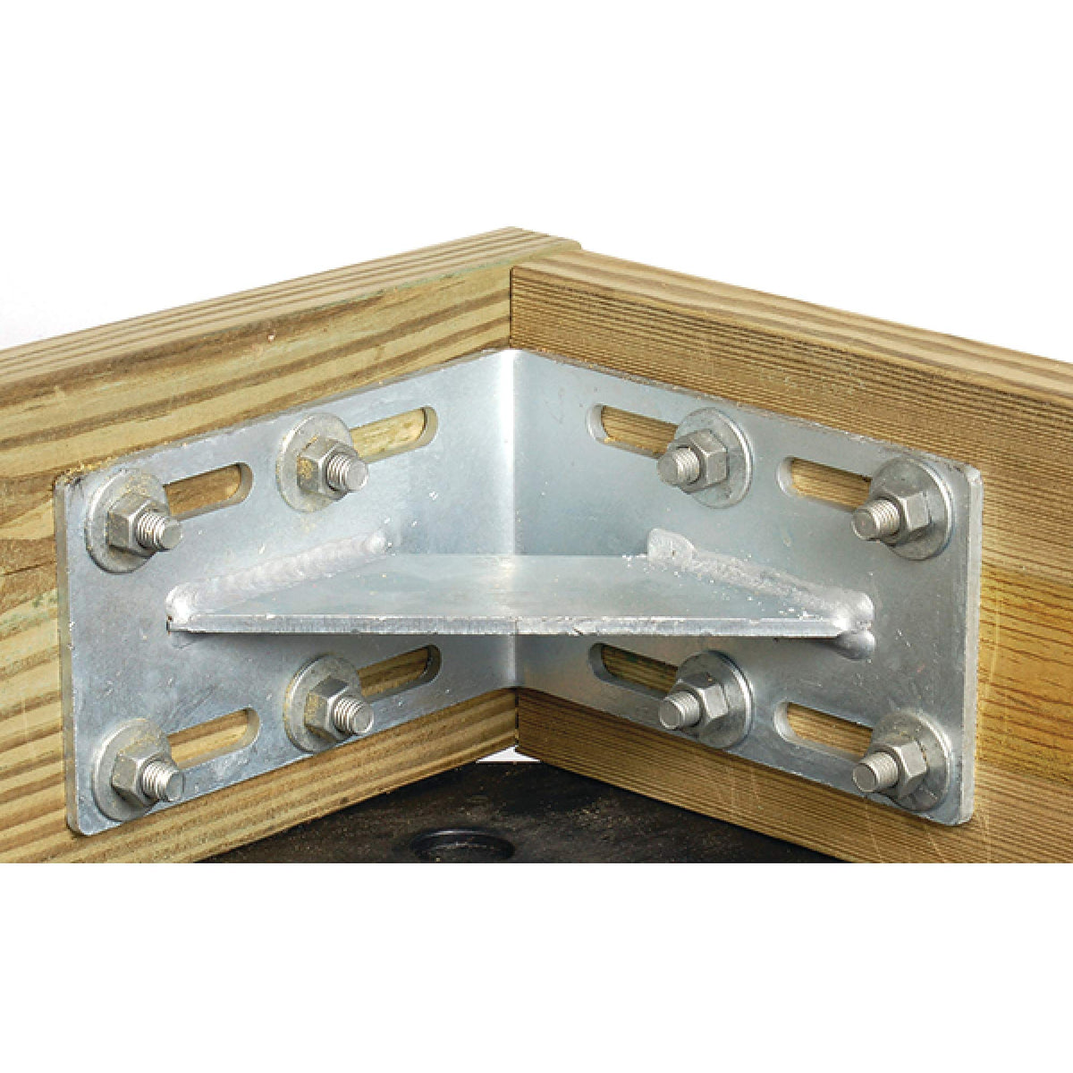 Tie Down Engineering Inside Corner Dock Bracket, Commercial Grade, 8-1/4 in. X 5 in. With 3 in. Elongated Holes, Part 26417