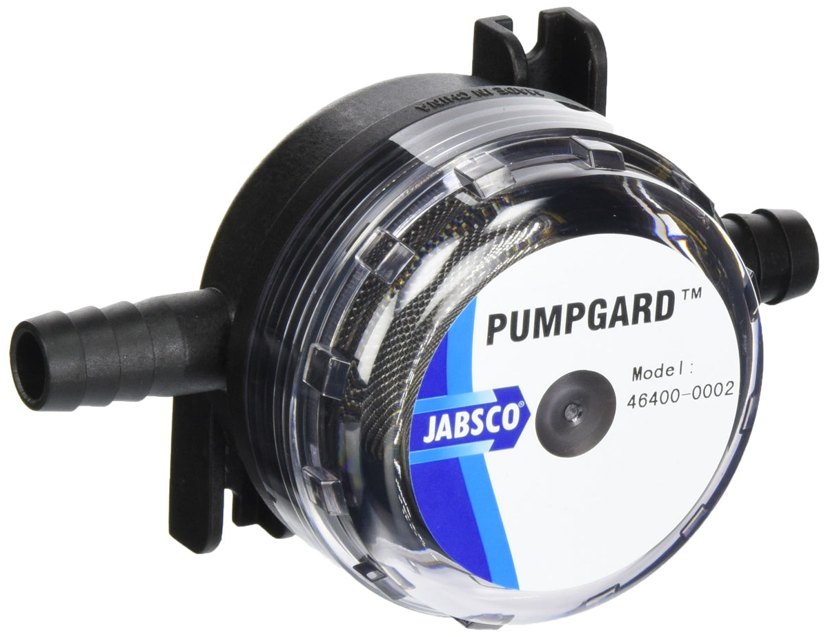 Jabsco Pumpgard In-Line Strainer 46400-0002, 1/2 Inch Hose Water Pump Intake Filter