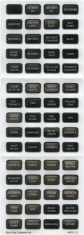 Blue Sea Systems 8214 Black Label Kit, 60 Waterproof DC Circuit Labels