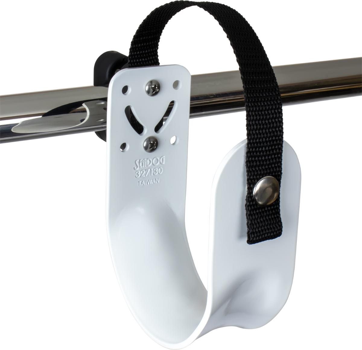 Sea-Dog Rail Mount Ring Buoy Bracket, Stamped Aluminum, Fits 7/8 or 1 Inch Rails