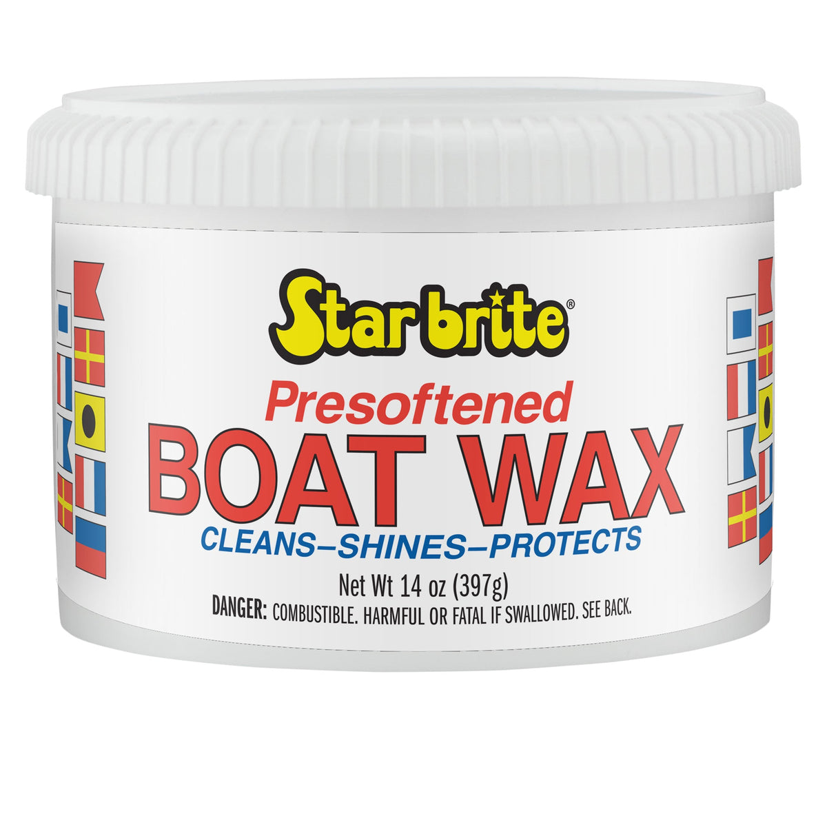 Star brite Presoftened Boat Wax, 14 oz Paste Wax for Fiberglass, Aluminum, Chrome and Painted Surfaces