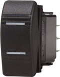 Blue Sea Systems Contura 3 8286 DPDT On-Off-On Rocker Switch, Black - Combines Nav Lights and Anchor Light
